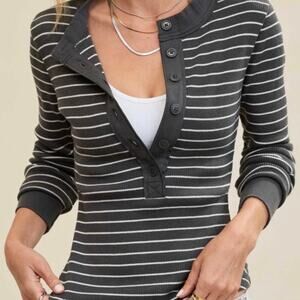 Aerie Henley Essential Layering Long Sleeve T-Shirt NWOT